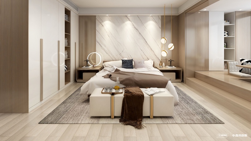 三棵樹小森科創(chuàng)板臥室空間效果圖