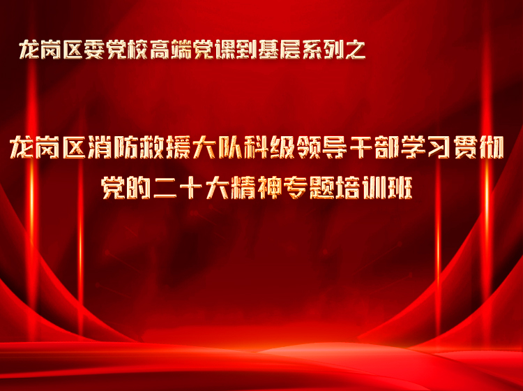 龍崗消防大隊聯(lián)合區(qū)委黨校開展領導干部黨的二十大精神線上培訓班