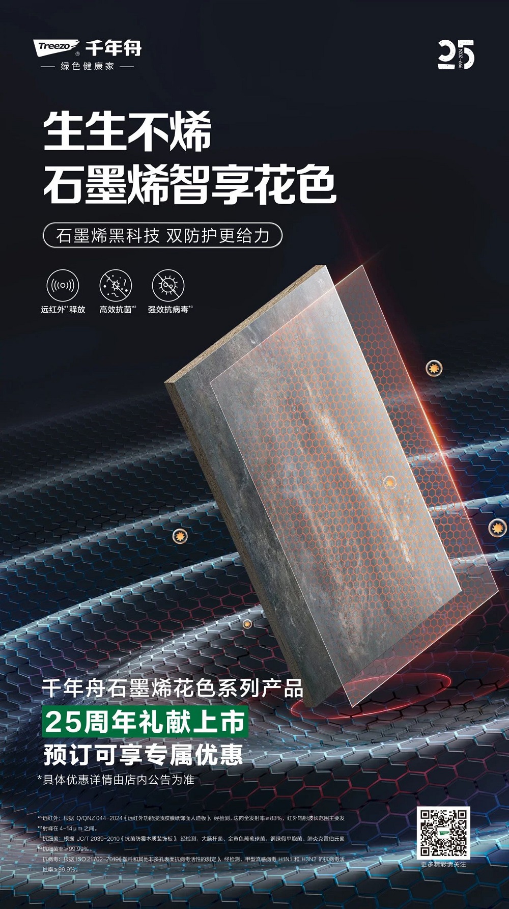 千年舟25周年慶典，石墨烯花色系列產(chǎn)品預(yù)售開啟！