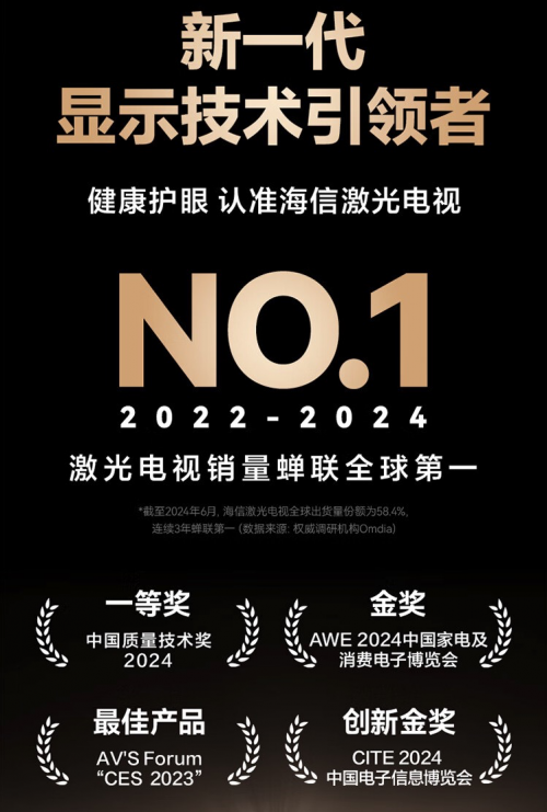 守護全家視力，就選海信激光電視，護眼觀影兩不誤！