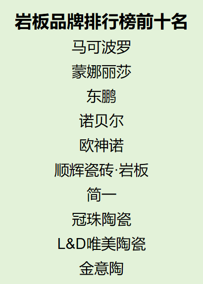 ?國內巖板品牌排行榜前十名發(fā)布：巖板哪個品牌好？一文看懂怎么選