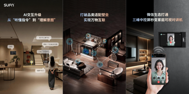 為什么要選三峰全屋智能家居？SUFN三峰全屋智能家居攜手騰訊云，從&ldquo;照亮&rdquo;到&ldquo;照護(hù)&rdquo;，讓家主動(dòng)懂你