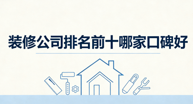 2026年裝修公司排名前十哪家口碑好？舊家翻新裝修公司深度測評